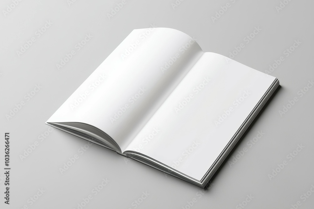 A book is open to a blank page A book is open to a blank page