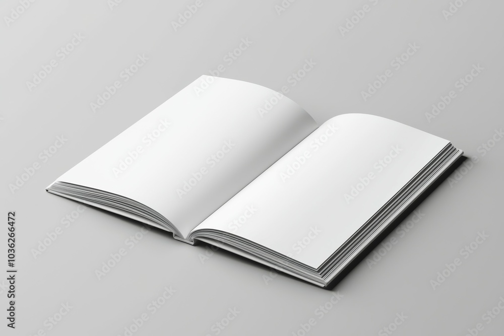 A book is open to a blank page A book is open to a blank page
