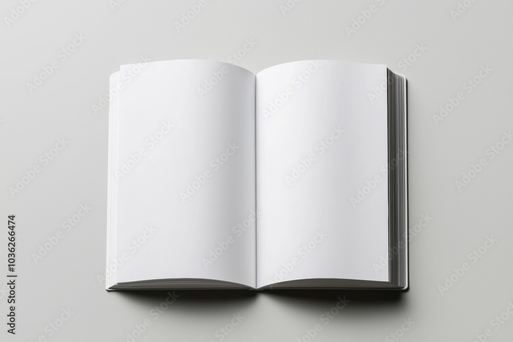 A book is open to a blank page A book is open to a blank page