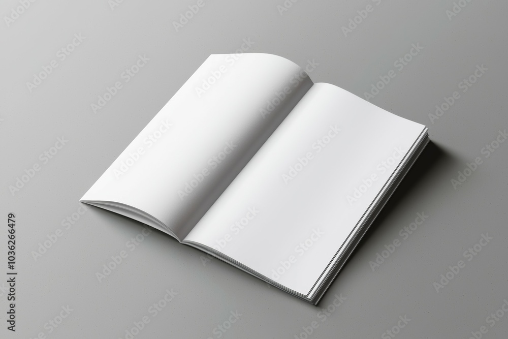 A white open book with no writing on it A white open book with no writing on it
