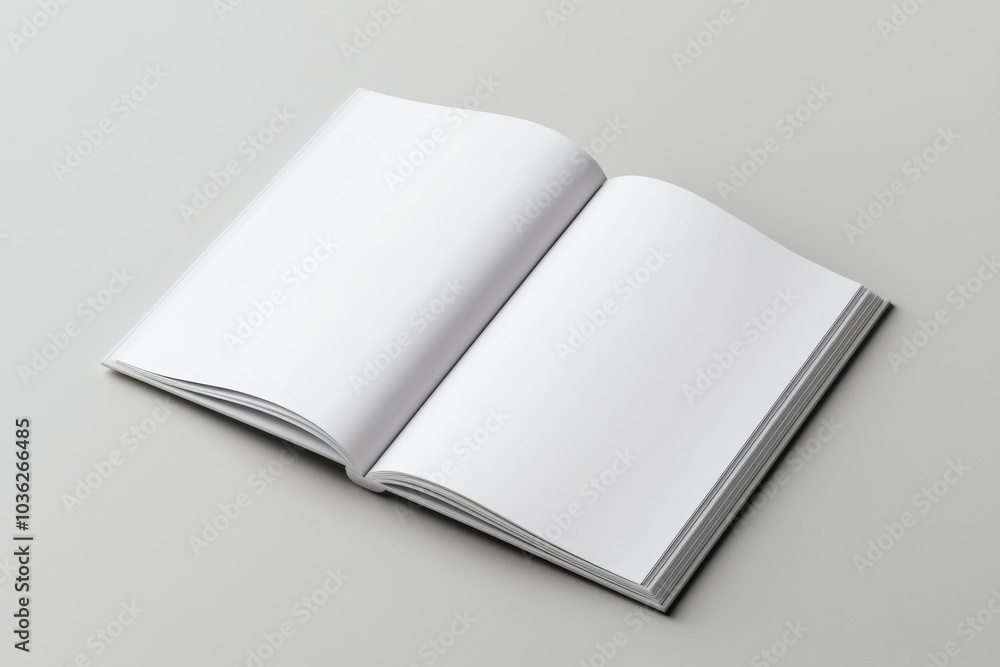 A book is open to a blank page A book is open to a blank page