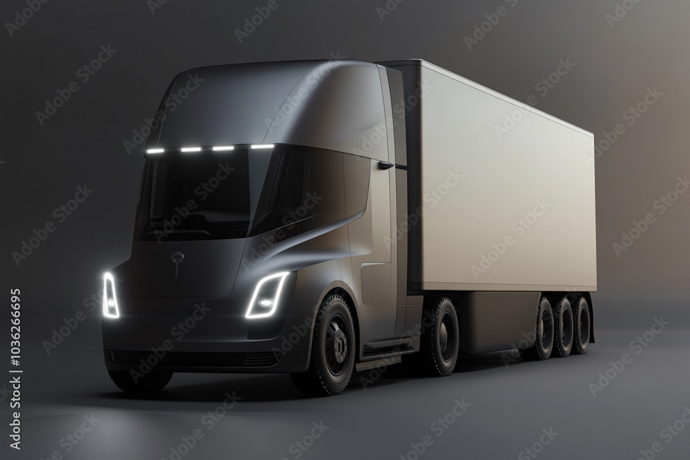 white truck on the road generativa IA white truck on the road generativa IA