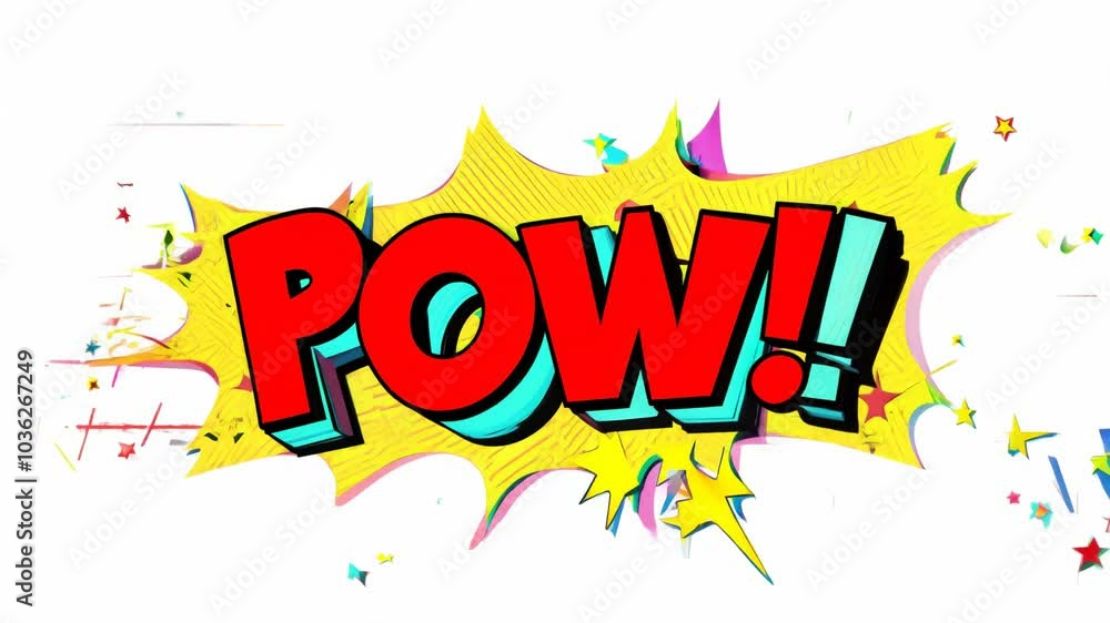 Colorful comic book-style exclamations Video Colorful comic book-style exclamations Video