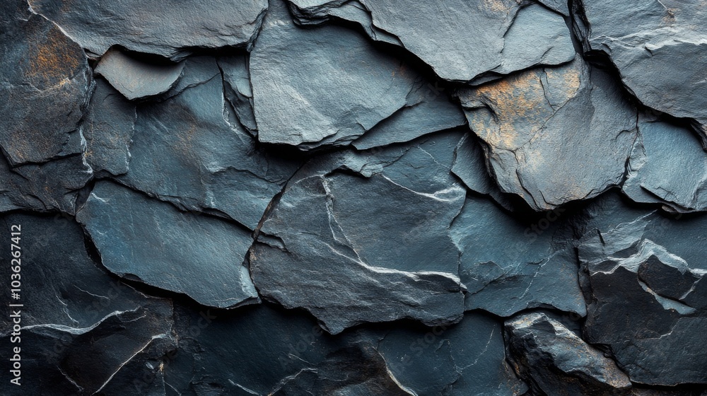 A close-up view of a slate stone wall displays a variety of shapes and colors, showcasing the natural beauty and texture of the rock. The arrangement highlights its rugged features. A close-up view of a slate stone wall displays a variety of shapes and colors, showcasing the natural beauty and texture of the rock. The arrangement highlights its rugged features.