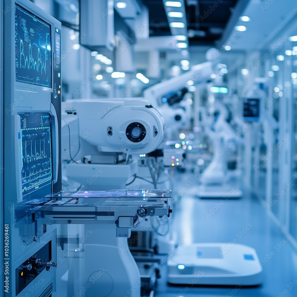 Advanced Medical Equipment in Modern Hospital Setting Advanced Medical Equipment in Modern Hospital Setting