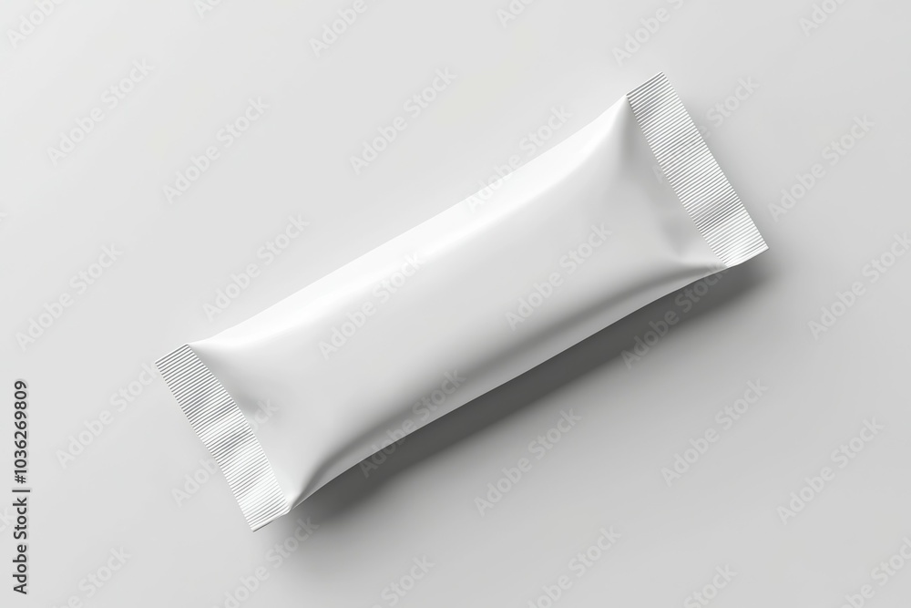 A white wrapper is on a white background A white wrapper is on a white background