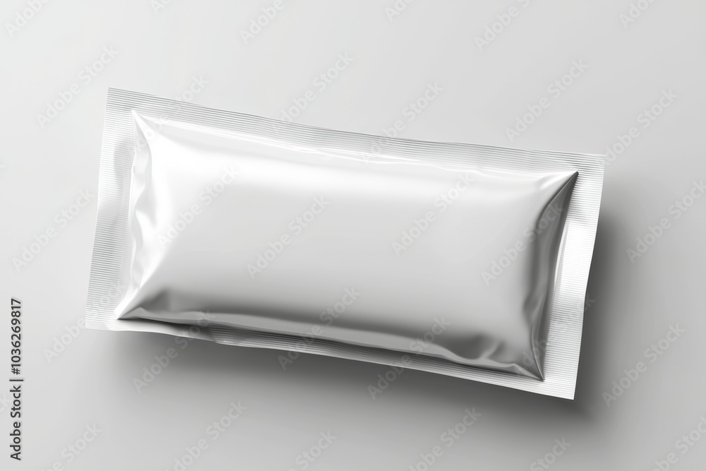 A white box with a white label sits on a white background A white box with a white label sits on a white background