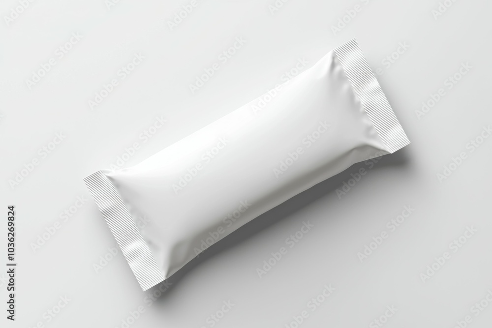 A white wrapper is on a white background A white wrapper is on a white background