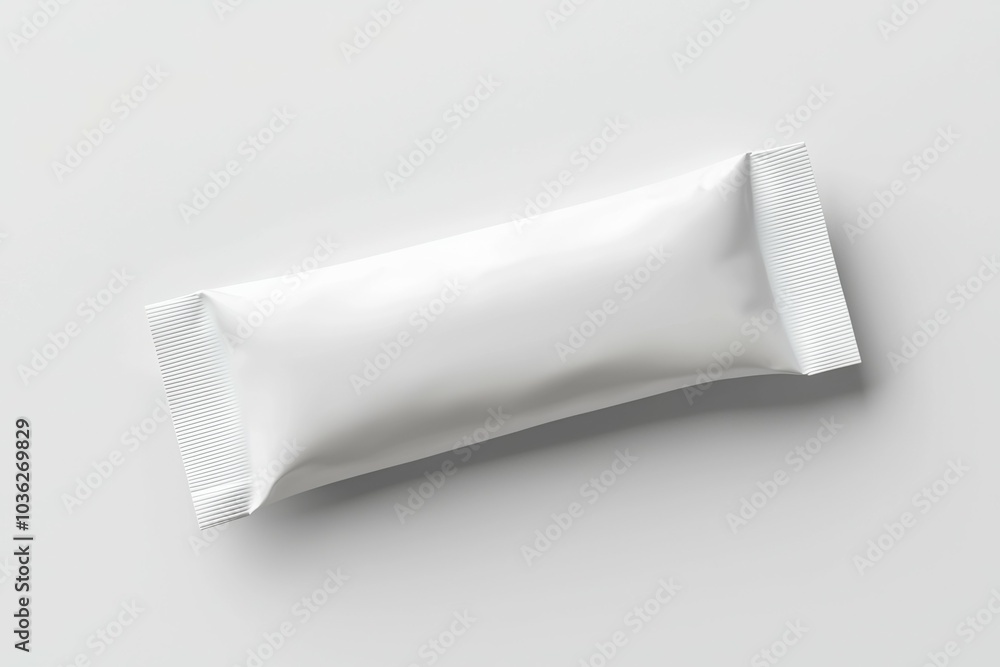 A white wrapper is on a white background A white wrapper is on a white background