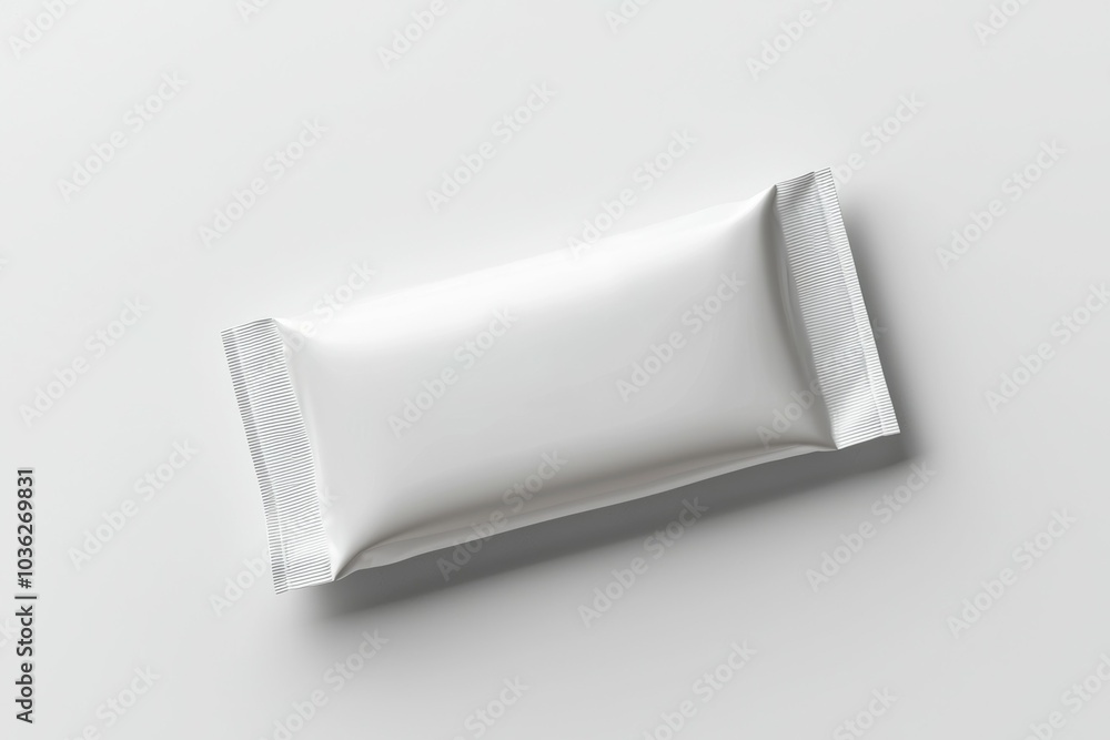 A white wrapper is on a white background A white wrapper is on a white background