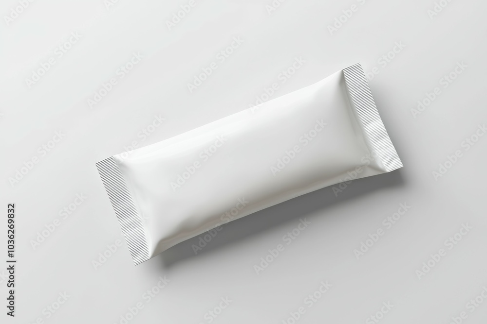 A white wrapper is on a white background A white wrapper is on a white background