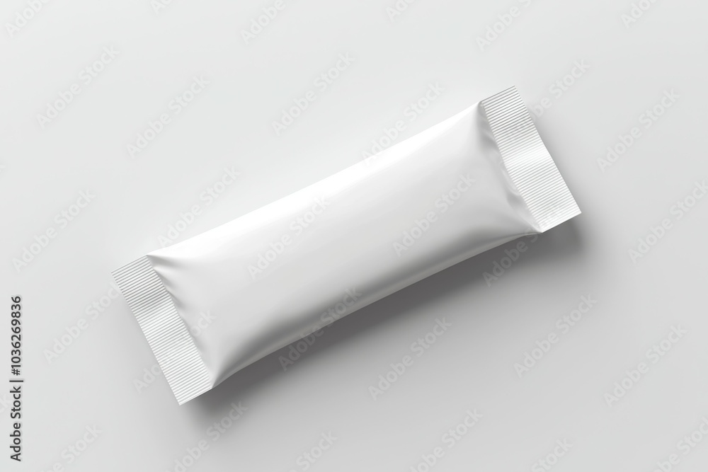 A white wrapper is on a white background A white wrapper is on a white background