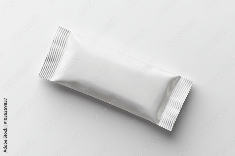 A white wrapper is on a white background A white wrapper is on a white background