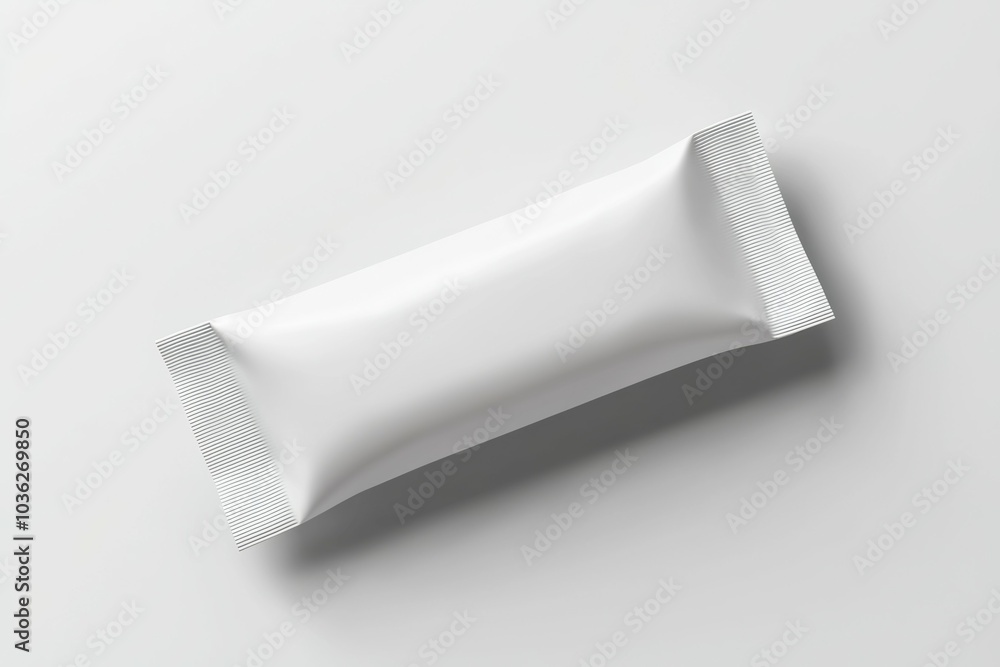A white wrapper is on a white background A white wrapper is on a white background