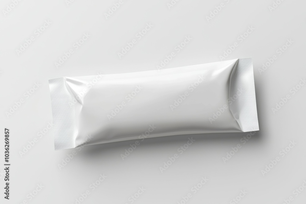 A white wrapper is on a white background A white wrapper is on a white background