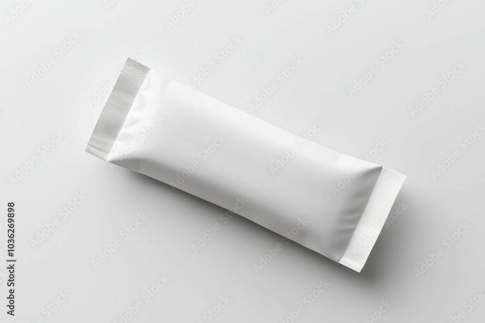 A white wrapper is on a white background A white wrapper is on a white background