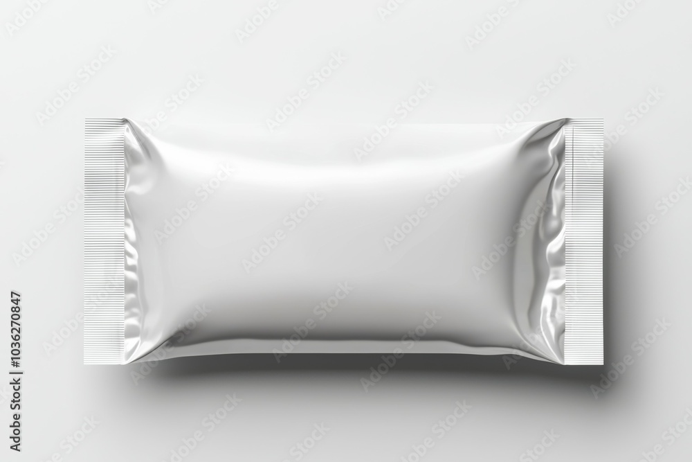 A white box with a white label sits on a white background A white box with a white label sits on a white background