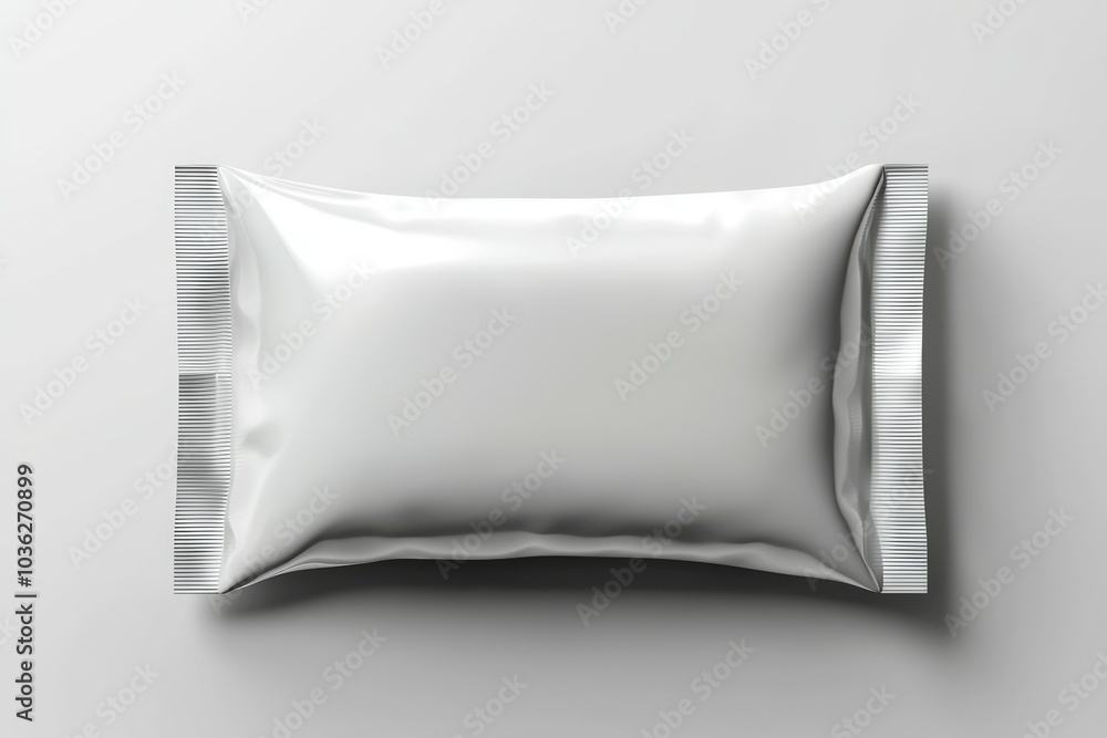 A white pillow sits on a white background A white pillow sits on a white background