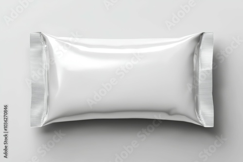 A white pillow with a white wrapper around it