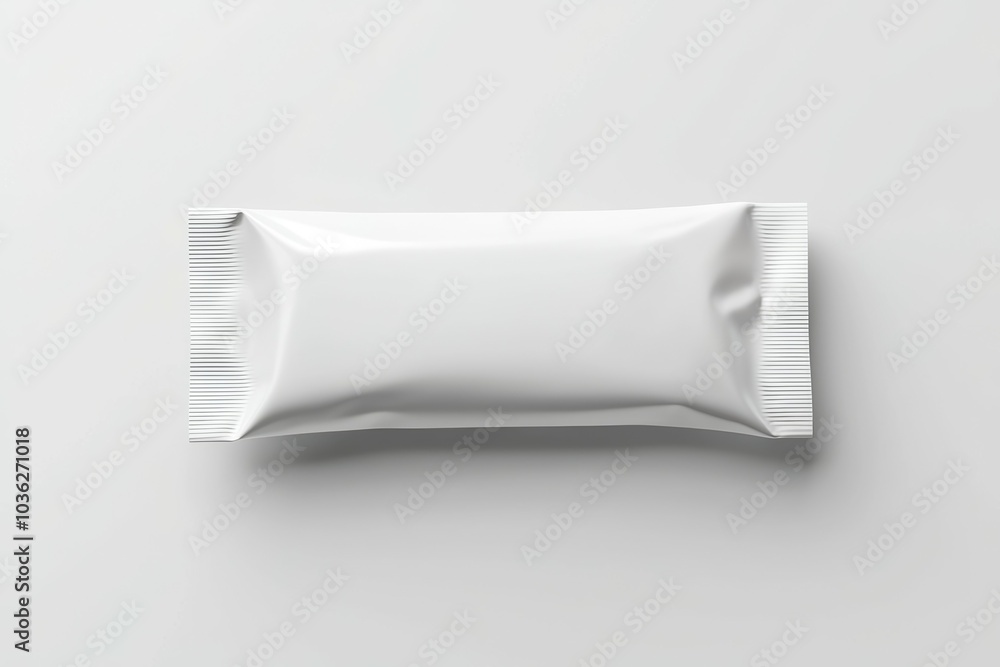 A white box with a white label sits on a white background A white box with a white label sits on a white background
