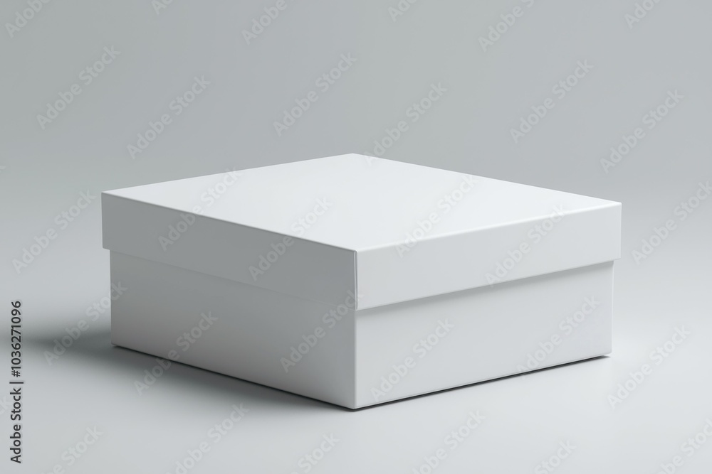 A white cardboard box with no contents A white cardboard box with no contents