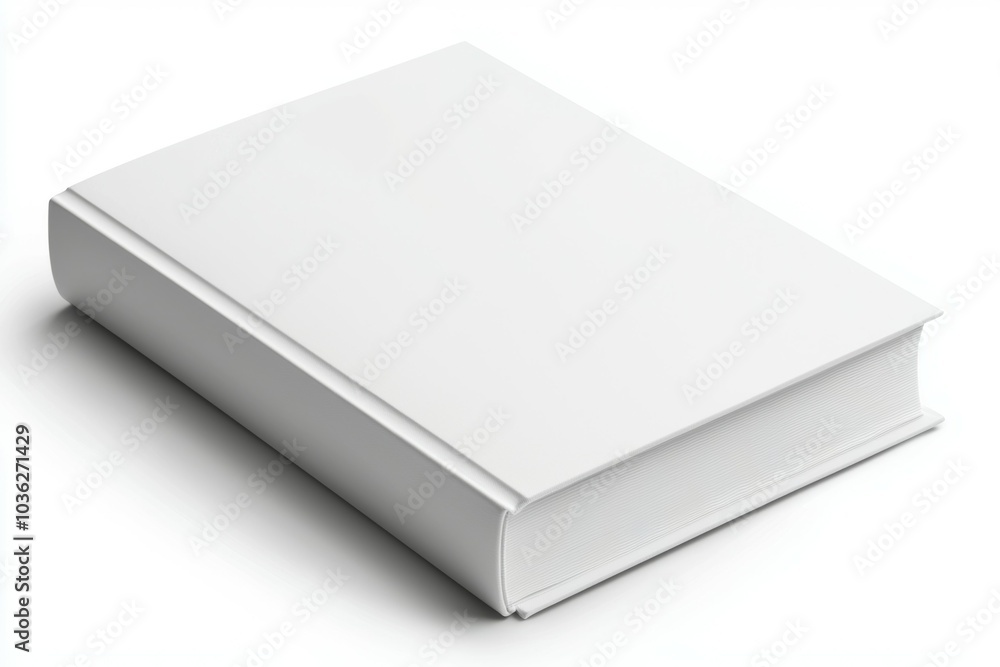 A white book with no text on it A white book with no text on it