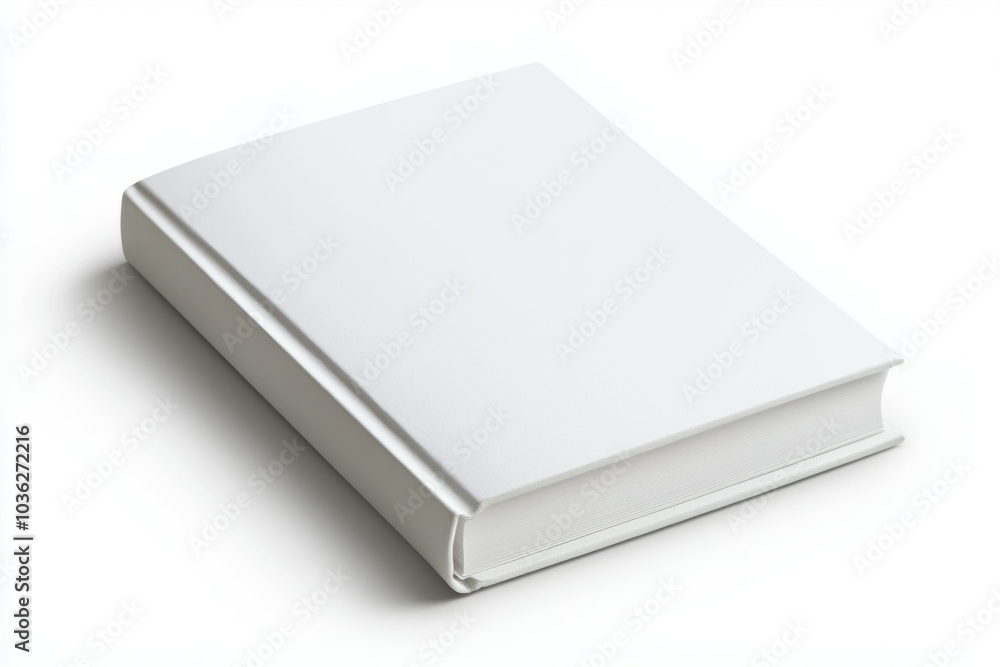 A white book with no text on the cover A white book with no text on the cover