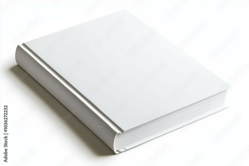 A white book with a white spine and a white cover A white book with a white spine and a white cover