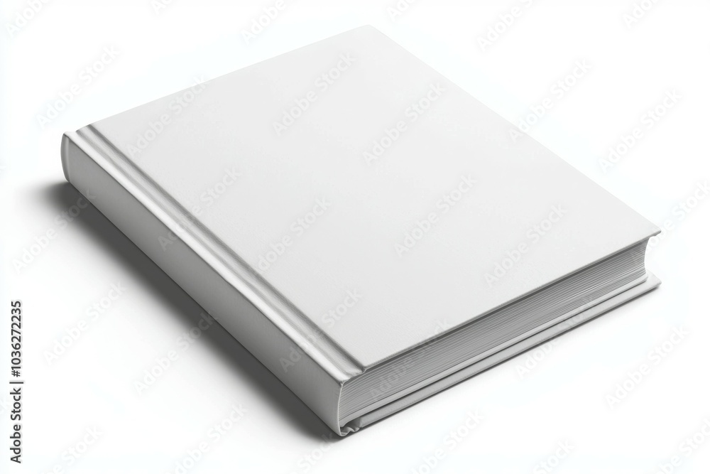 A white book with no writing on it A white book with no writing on it