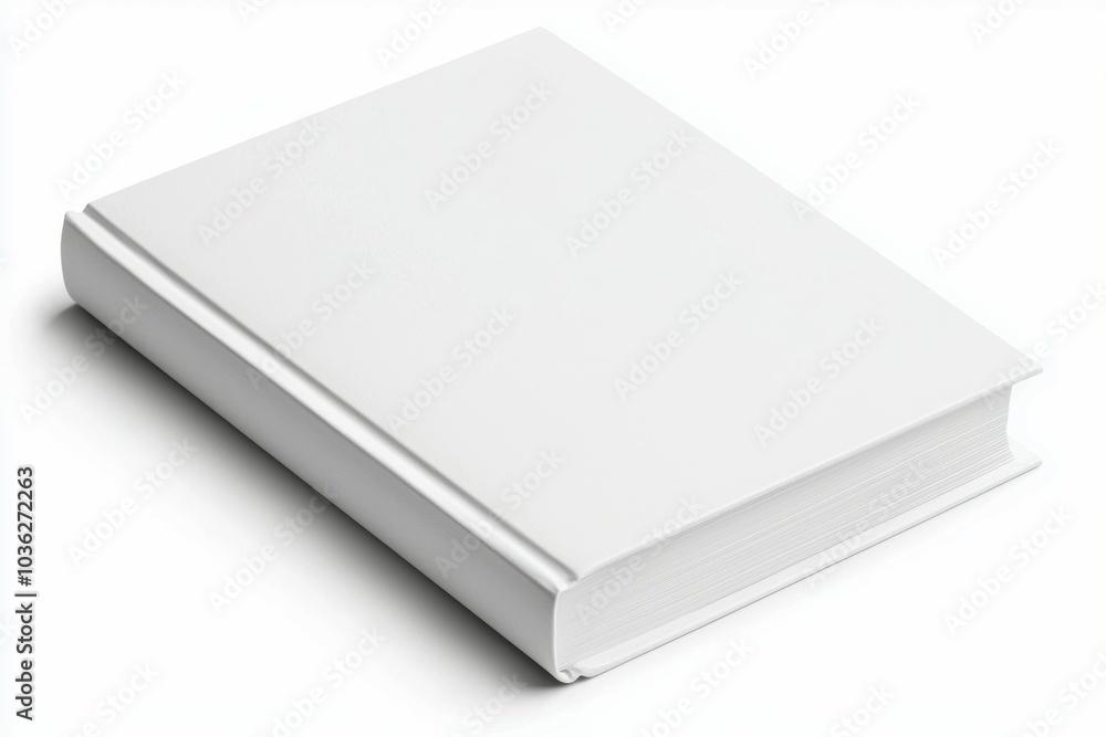 A white book with no writing on it A white book with no writing on it