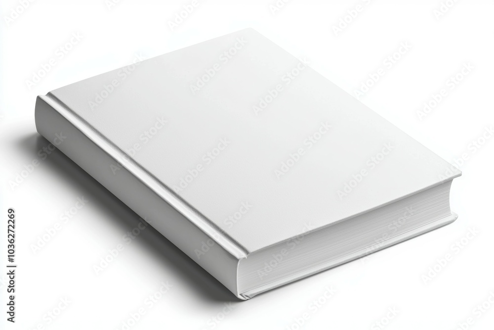 A white book with no writing on it A white book with no writing on it