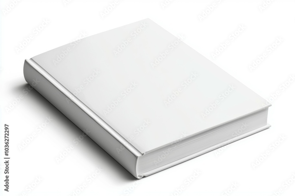 A white book with no writing on it A white book with no writing on it