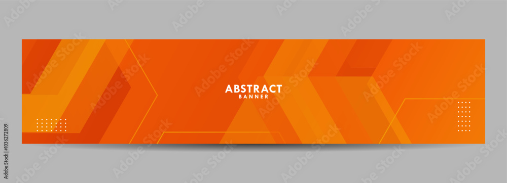 Fototapeta premium Abstract orange color combination geometric background. Dynamic shape composition. Cool background design for banner