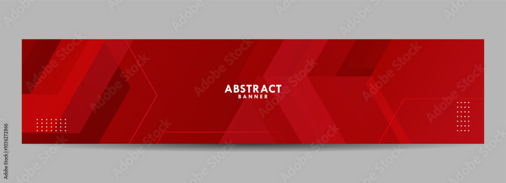 Fototapeta premium Abstract red color combination geometric background. Dynamic shape composition. Cool background design for banner