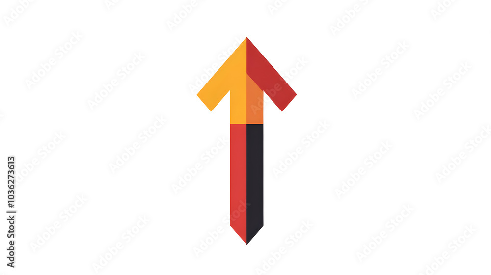 An arrow pointing upwards, representing growth, improvement, or progress An arrow pointing upwards, representing growth, improvement, or progress