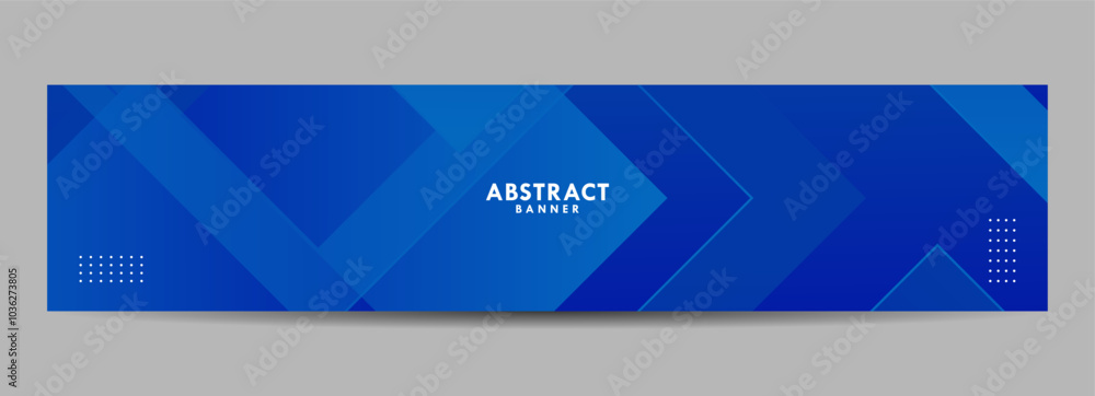 Fototapeta premium Abstract blue color combination geometric background. Cool background design for banner