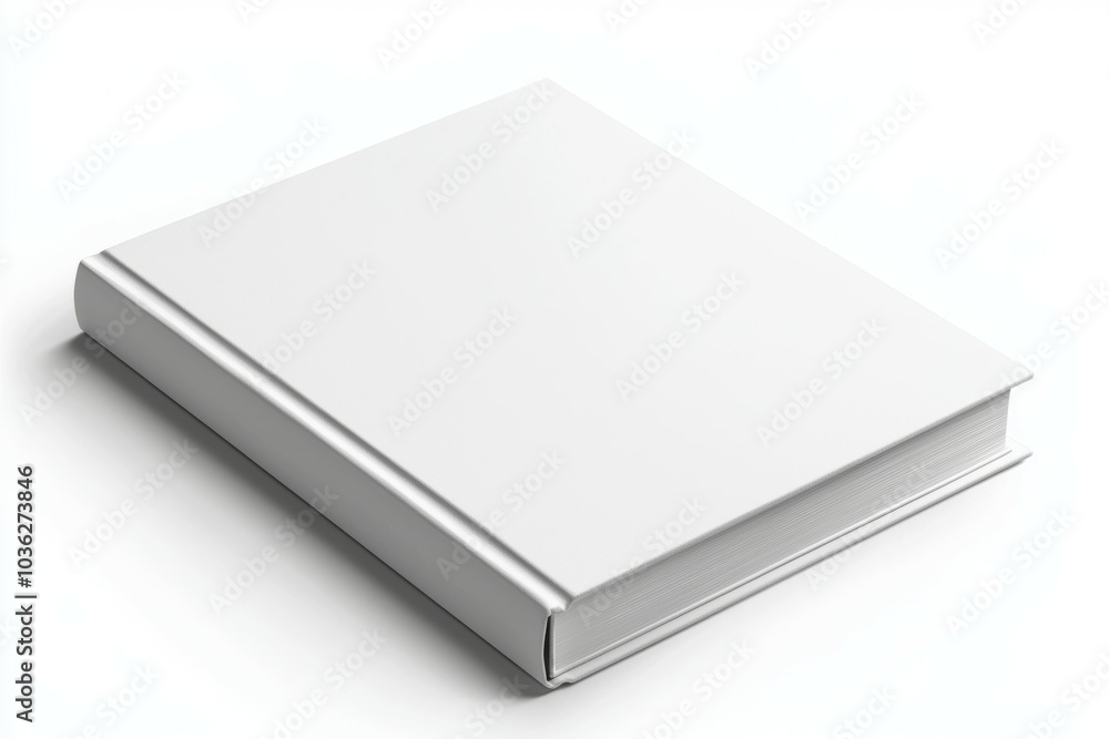 A white book with no writing on it A white book with no writing on it