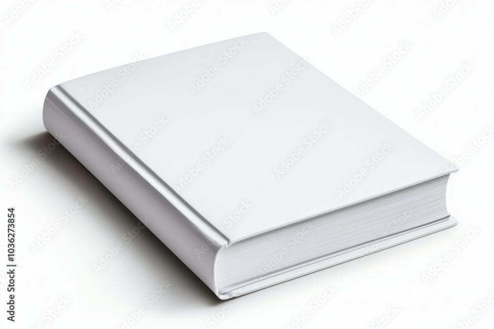 A white book with no text on the cover A white book with no text on the cover