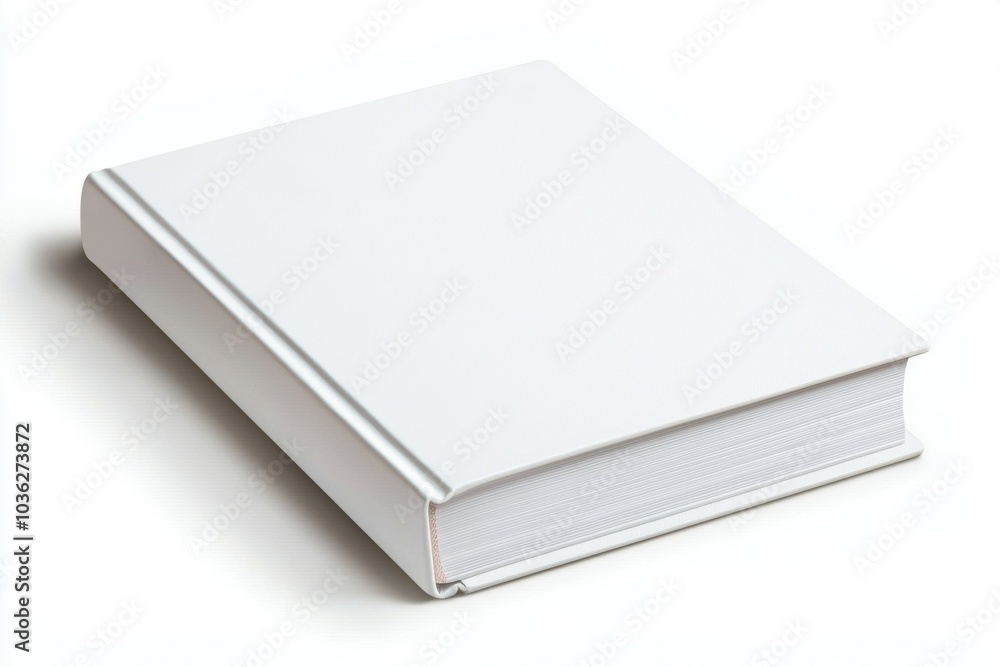 A white book with a white spine and white pages A white book with a white spine and white pages