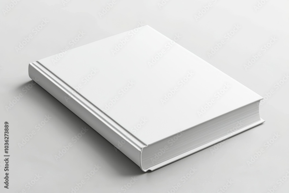 A white book with a white spine and a white cover A white book with a white spine and a white cover