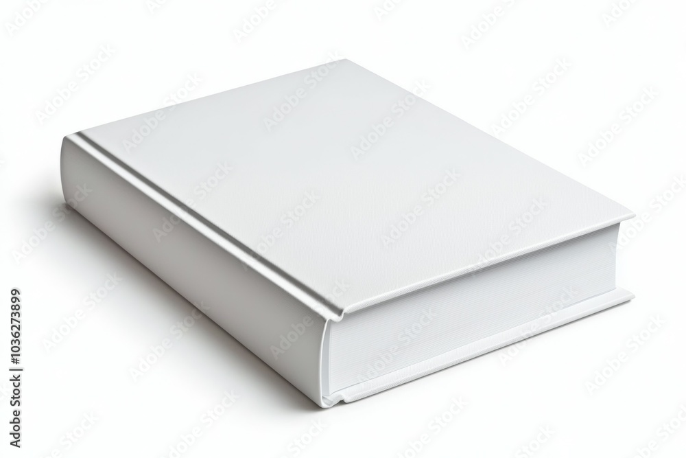 A white book with a leather cover A white book with a leather cover