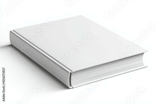 A white book with a white cover