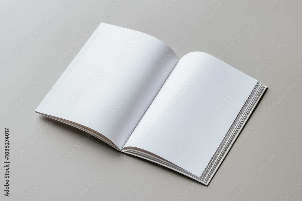 A book is open to a blank page A book is open to a blank page