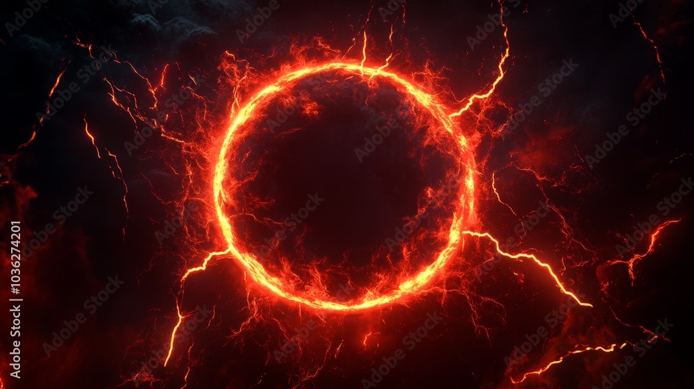 A high-energy red plasma circle with lightning and swirling particles radiating from the center, standing out vividly on a black background, giving a sci-fi visual effect. A high-energy red plasma circle with lightning and swirling particles radiating from the center, standing out vividly on a black background, giving a sci-fi visual effect.
