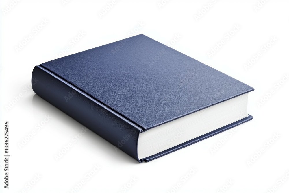 A blue book with white pages A blue book with white pages