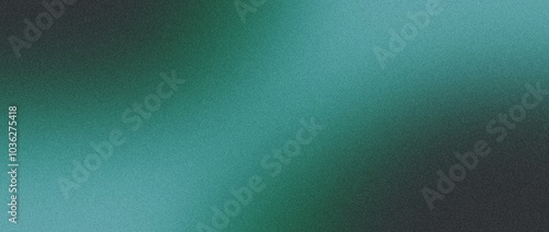 Abstract background with green gray gradient, waves, grain, grunge noise, spots, website banner design, copy space