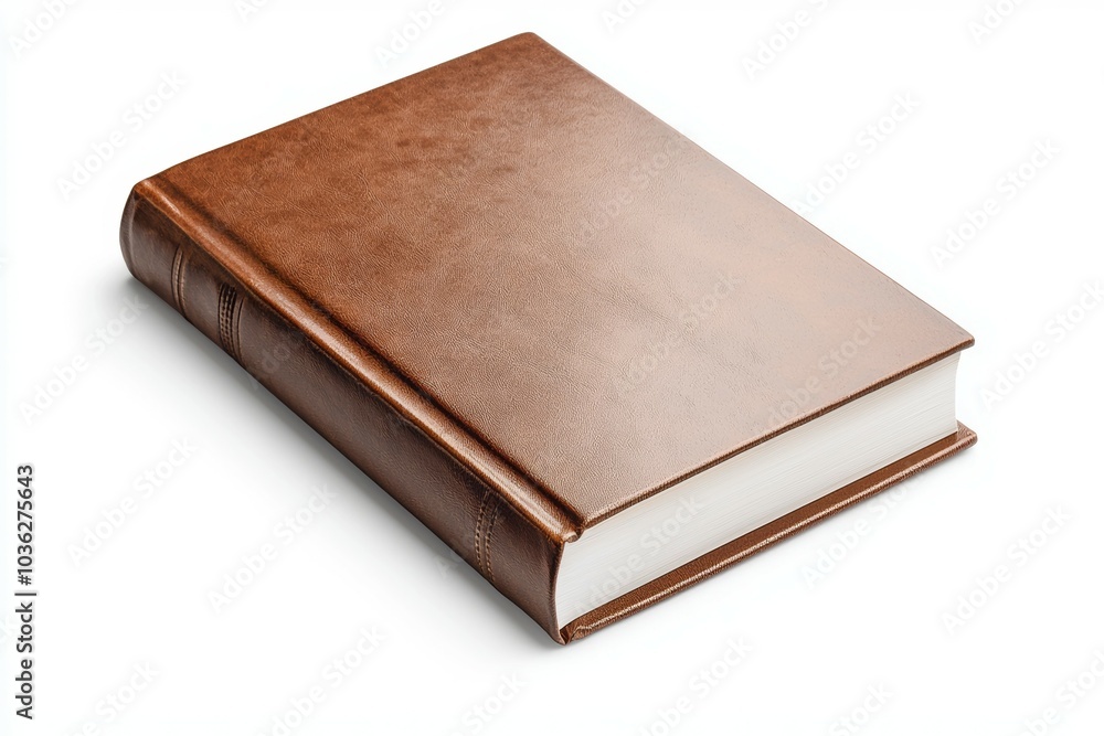 A beautifully crafted leather-bound book resting on a clean surface, showcasing its elegant design and rich texture A beautifully crafted leather-bound book resting on a clean surface, showcasing its elegant design and rich texture