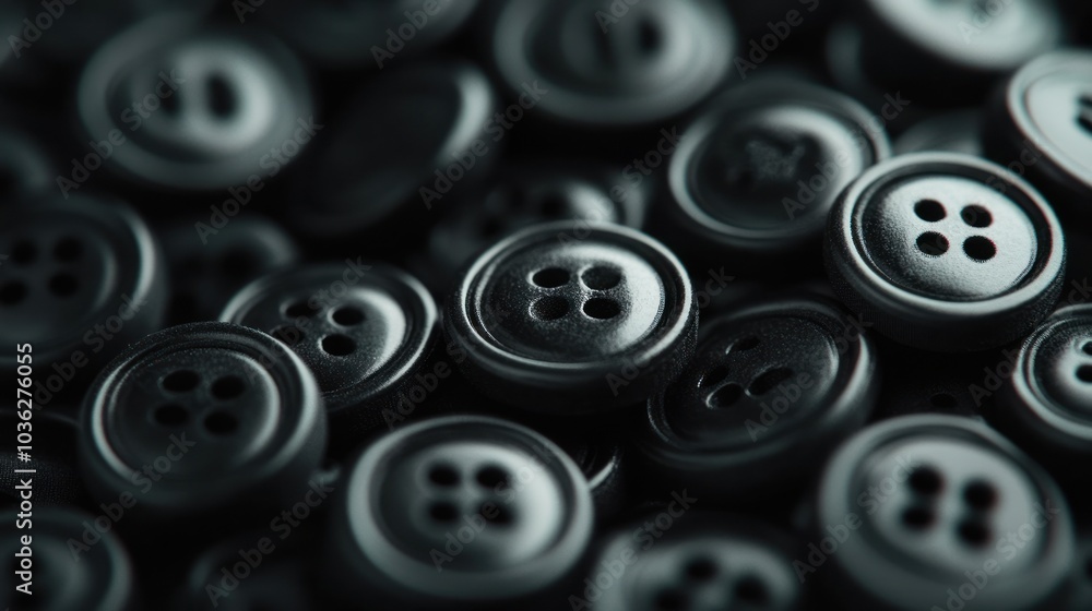Dark suit button for business or formal wear, AI generated image Dark suit button for business or formal wear, AI generated image