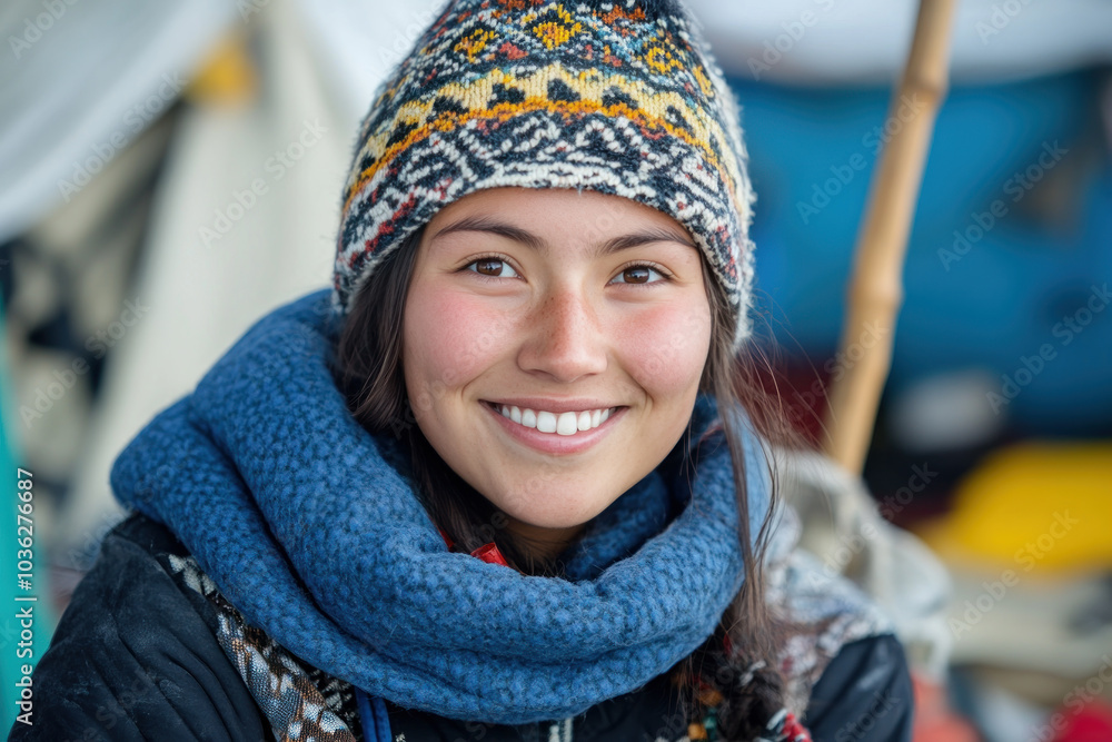 Australian woman wearing sami gakti northern europe traditional cloth Australian woman wearing sami gakti northern europe traditional cloth