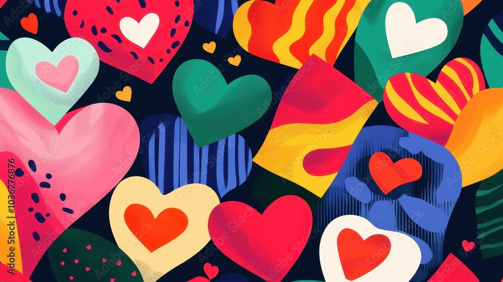 Discover a vibrant collection of flat design patterns perfect for Valentines Day cards and posters to share your love. Discover a vibrant collection of flat design patterns perfect for Valentines Day cards and posters to share your love.